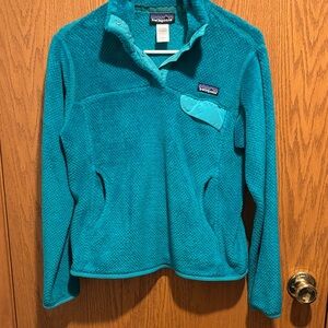 Patagonia Teal Fleece Pullover Jacket